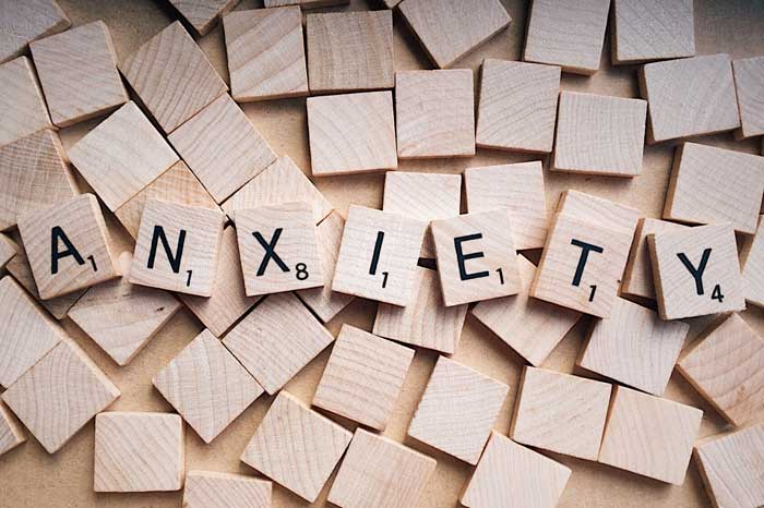 Anxiety words in blocks